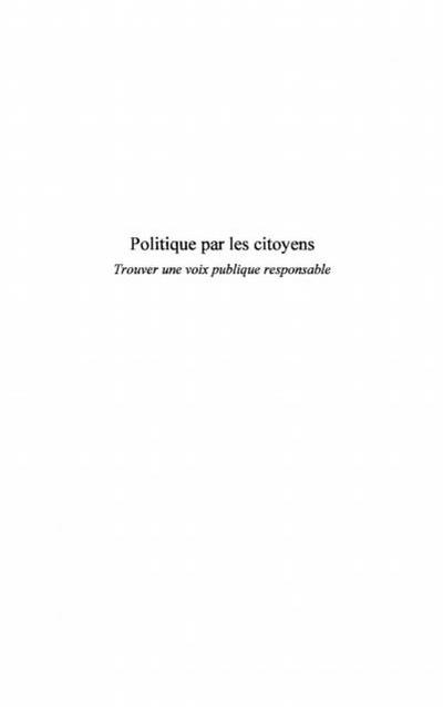 Politique par les citoyens