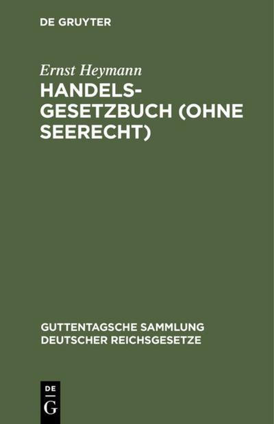 Handelsgesetzbuch (ohne Seerecht)