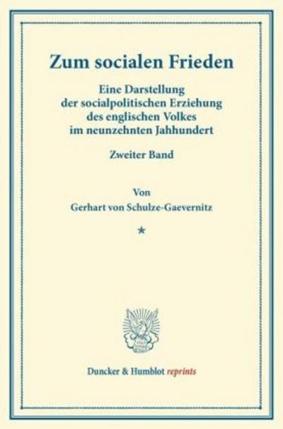 Zum socialen Frieden.