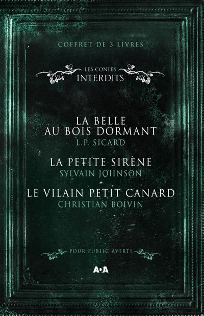 Coffret Numerique - 3 livres - Les Contes interdits - La belle au bois dormant - La petite sirene - Le vilain petit canard