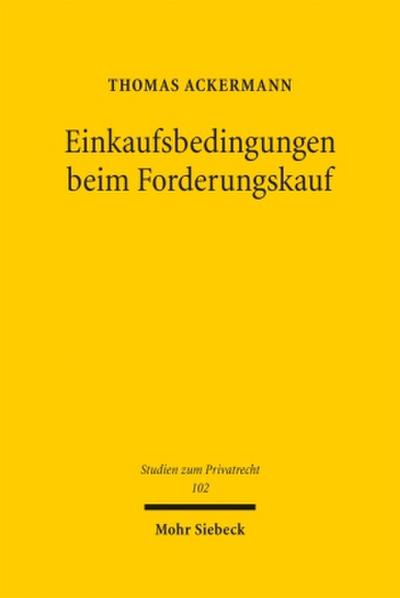 Einkaufsbedingungen beim Forderungskauf