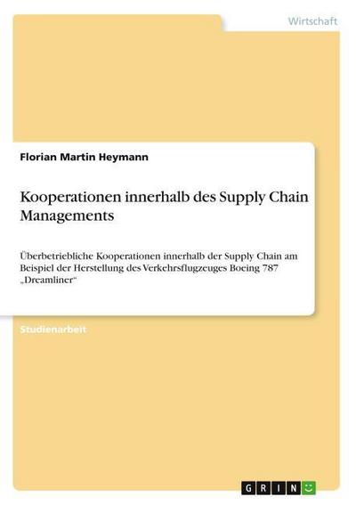 Kooperationen innerhalb des Supply Chain Managements