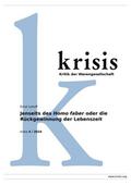 Jenseits des Homo faber oder die Rückgewinnung der