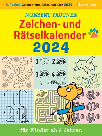 Zeichen- und Rätselkalender für Kinder ab 6 Jahren. ABK 2024