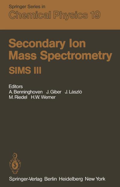 Secondary Ion Mass Spectrometry SIMS III