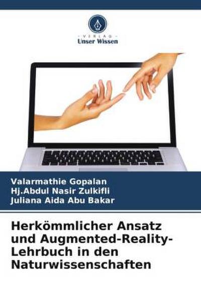 Herkömmlicher Ansatz und Augmented-Reality-Lehrbuch in den Naturwissenschaften