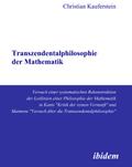 Transzendentalphilosophie der Mathematik