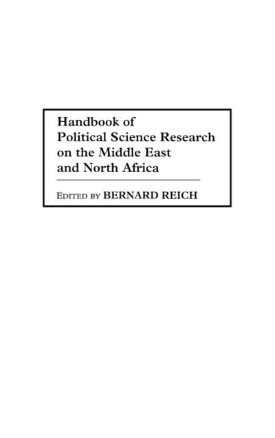 Handbook of Political Science Research on the Middle East and North Africa