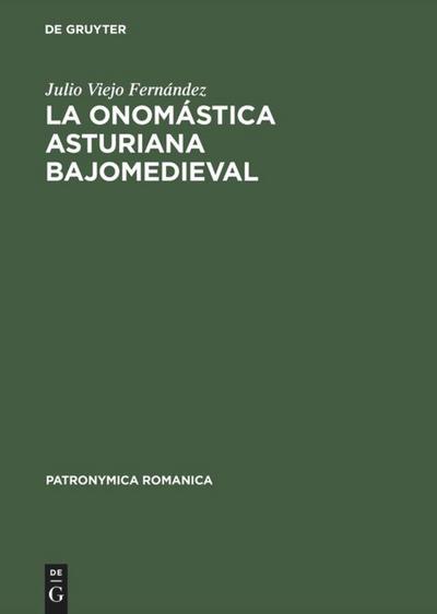 La onomástica asturiana bajomedieval