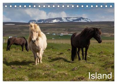 Island (Tischkalender 2025 DIN A5 quer), CALVENDO Monatskalender