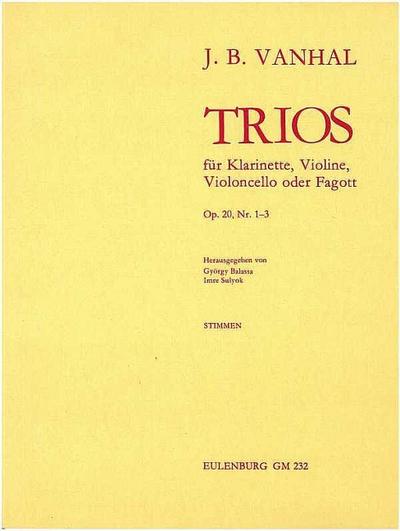 Trios op.20 Nr.1-3für Klarinette, Violine und Violoncello (Fagott)