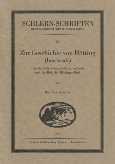 Zur Geschichte von Hötting