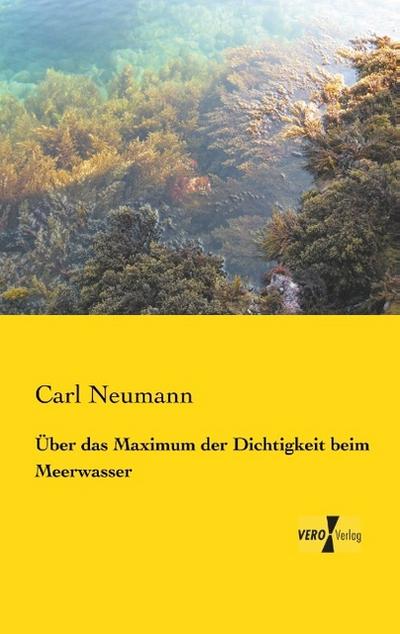 Über das Maximum der Dichtigkeit beim Meerwasser