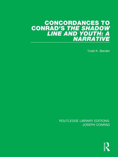 Concordances to Conrad’s The Shadow Line and Youth
