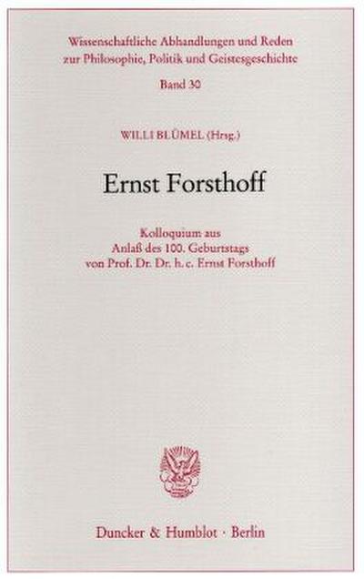 Ernst Forsthoff.