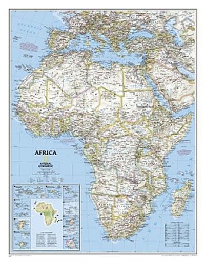 National Geographic Africa Wall Map - Classic (24 X 30.75 In)