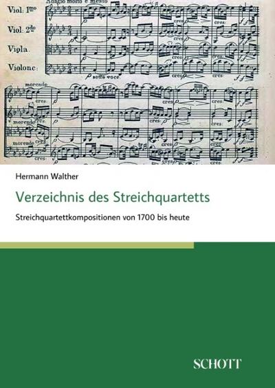 Verzeichnis des Streichquartetts