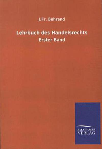 Lehrbuch des Handelsrechts