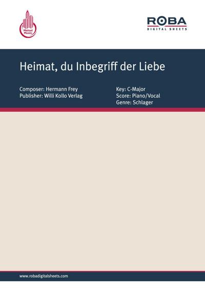 Heimat, du Inbegriff der Liebe