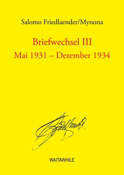 Briefwechsel III