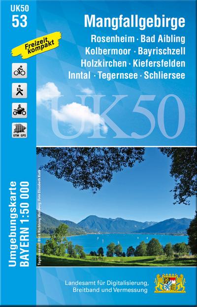 Topographische Karte Bayern Mangfallgebirge