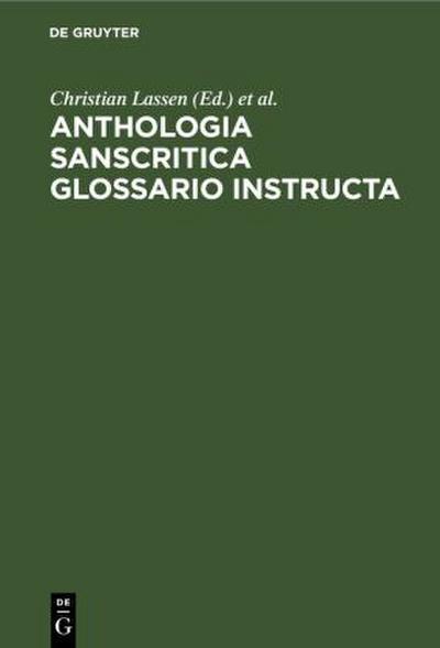 Anthologia sanscritica glossario instructa