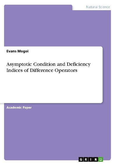 Asymptotic Condition and Deficiency Indices of Difference Operators