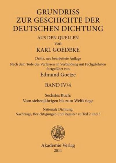Sechstes Buch: Vom siebenjährigen bis zum Weltkriege