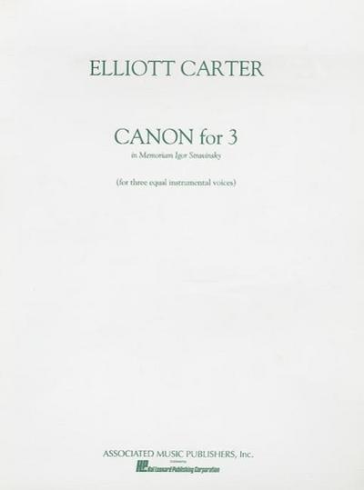 Canon for 3 in Memoriam of Igor Stravinsky