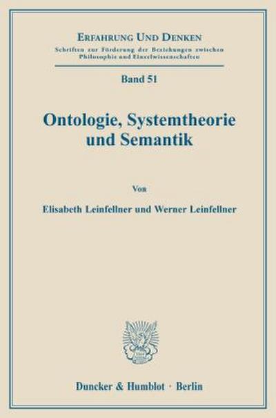 Ontologie, Systemtheorie und Semantik.