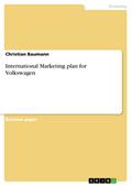International Marketing plan for Volkswagen