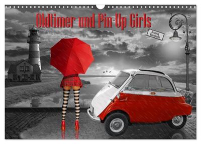 Oldtimer und Pin-Up Girls by Mausopardia (Wandkalender 2026 DIN A3 quer), CALVENDO Monatskalender