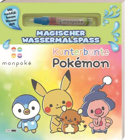 monpoké: Magischer Wassermalspaß - Kunterbunte Pokémon: Pappbilderbuch mit Geschichte und magischem Wassermalstift