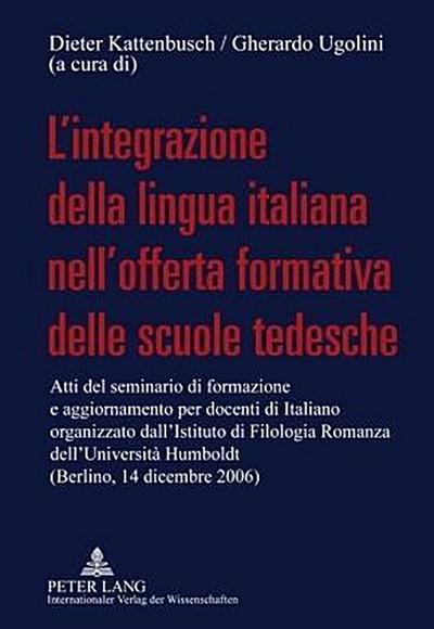 L’integrazione della lingua italiana nell’offerta formativa delle scuole tedesche