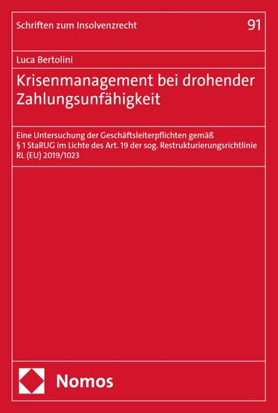 Krisenmanagement bei drohender Zahlungsunfähigkeit