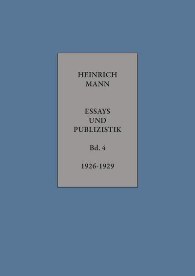 Essays und Publizistik 1926-1929