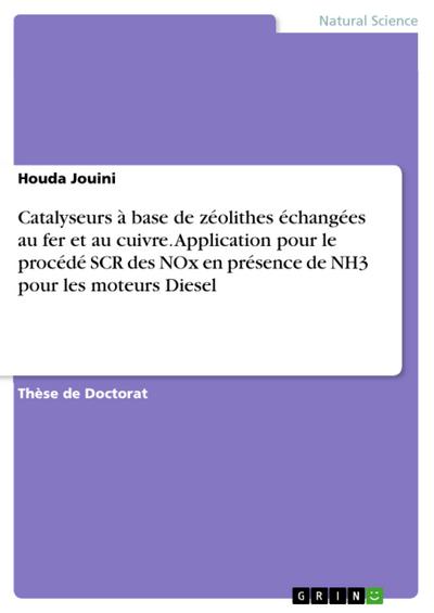 Catalyseurs à base de zéolithes échangées au fer et au cuivre. Application pour le procédé SCR des NOx en présence de NH3 pour les moteurs Diesel