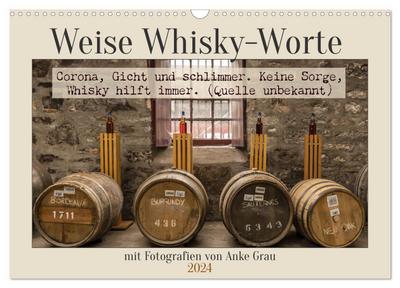 Weise Whisky-Worte (Wandkalender 2024 DIN A3 quer), CALVENDO Monatskalender