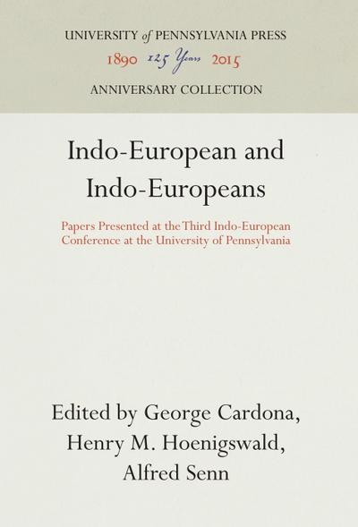 Indo-European and Indo-Europeans