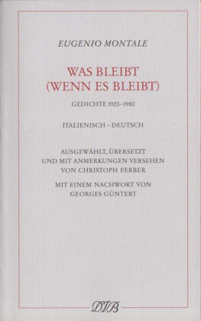 Was bleibt (wenn es bleibt)