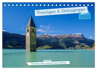 Vinschgau & Ortleralpen (Tischkalender 2024 DIN A5 quer), CALVENDO Monatskalender