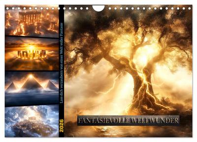 Fantasievolle Weltwunder (Wandkalender 2026 DIN A4 quer), CALVENDO Monatskalender