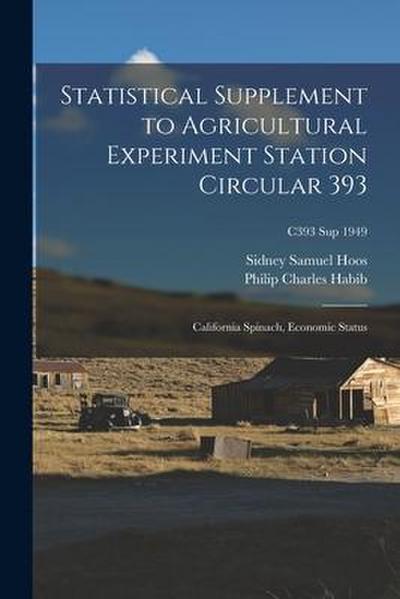 Statistical Supplement to Agricultural Experiment Station Circular 393: California Spinach, Economic Status; C393 sup 1949
