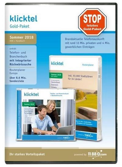 klickTel Gold-Paket Sommer 2018, 1 DVD-ROM