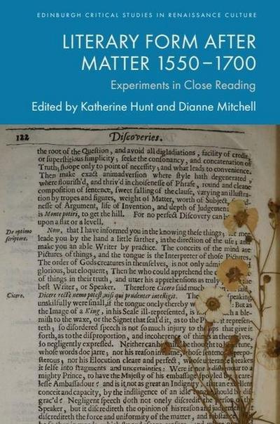 Literary Form After Matter 1550-1700