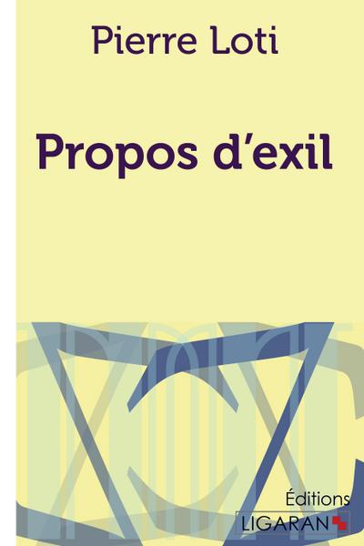 Propos d’exil
