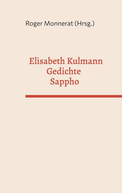 Elisabeth Kulmann Gedichte - Sappho