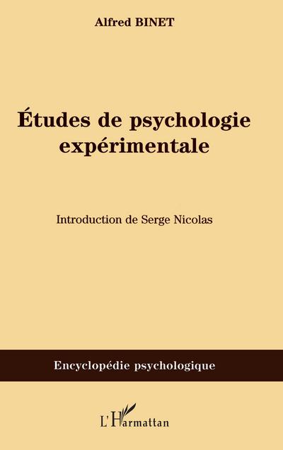 Etudes de psychologie expérimentale