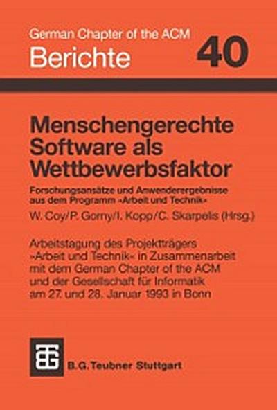 Menschengerechte Software als Wettbewerbsfaktor