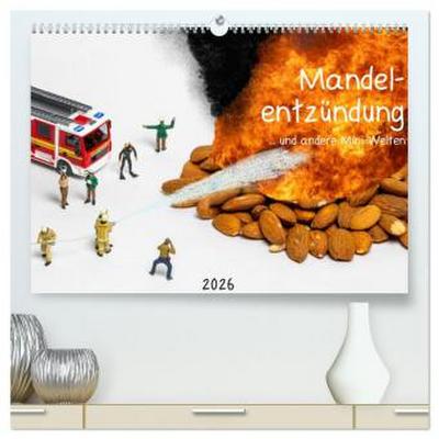 Mandelentzündung ... und andere Mini-Welten (hochwertiger Premium Wandkalender 2026 DIN A2 quer), Kunstdruck in Hochglanz